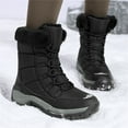 thumbnail image 6 of YOURDIARY Women's Snow Boots Comfortable Waterproof Anti-Slip Warm Winter Boots Lace-Up, 6 of 8