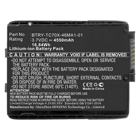 Batteries N Accessories BNA-WB-L8068 Barcode Scanner Battery - Li-ion, 3.7V, 4550mAh, Ultra High Capacity Battery - Replacement for Motorola 82-171249-01, BT-000318, BTRY-TC70X-46MA1-01 Battery