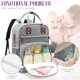 thumbnail image 3 of Mochila para pañales Tuwubi Baby Essentials impermeable gris, 3 of 6