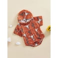 thumbnail image 3 of Coduop Baby Boys Summer Jumpsuit Bull Head Print Short Sleeve Hooded Romper for Newborn Infant, 3 of 8