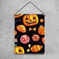 thumbnail image 4 of Halloween Pattern with Candy Elements Double Sided Garden Flag Decorative Weather Resistant Yard Flag, Large DIY Vertical Flag for Farmhouse Patio Lawn, 28x40 Inch, 4 of 6