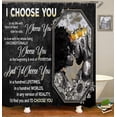 thumbnail image 2 of 4PCS African King and Queen Shower Curtain Sets with Rugs African American Couple Bathroom Sets with Waterproof Bath Curtains I Choose You Shower Curtains with 12 Hooks Bath Mat 71x71inch, 2 of 8
