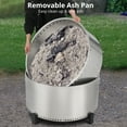 thumbnail image 3 of 32 Inch Smokeless Fire Pit, Stainless Steel Wood Burning Fire Pits with Removable Stand and Ash Pan, 3 of 8