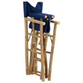 thumbnail image 5 of vidaXL Folding Director's Chairs 2 pcs Blue Bamboo and Fabric, 5 of 5
