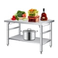 thumbnail image 2 of GloryStar Table Pliante Commerciale en Acier Inoxydable, Capacité de 920 Lb, Tablette Inférieure Réglable pour Traiteur, Cuisine, Atelier, 2 of 7