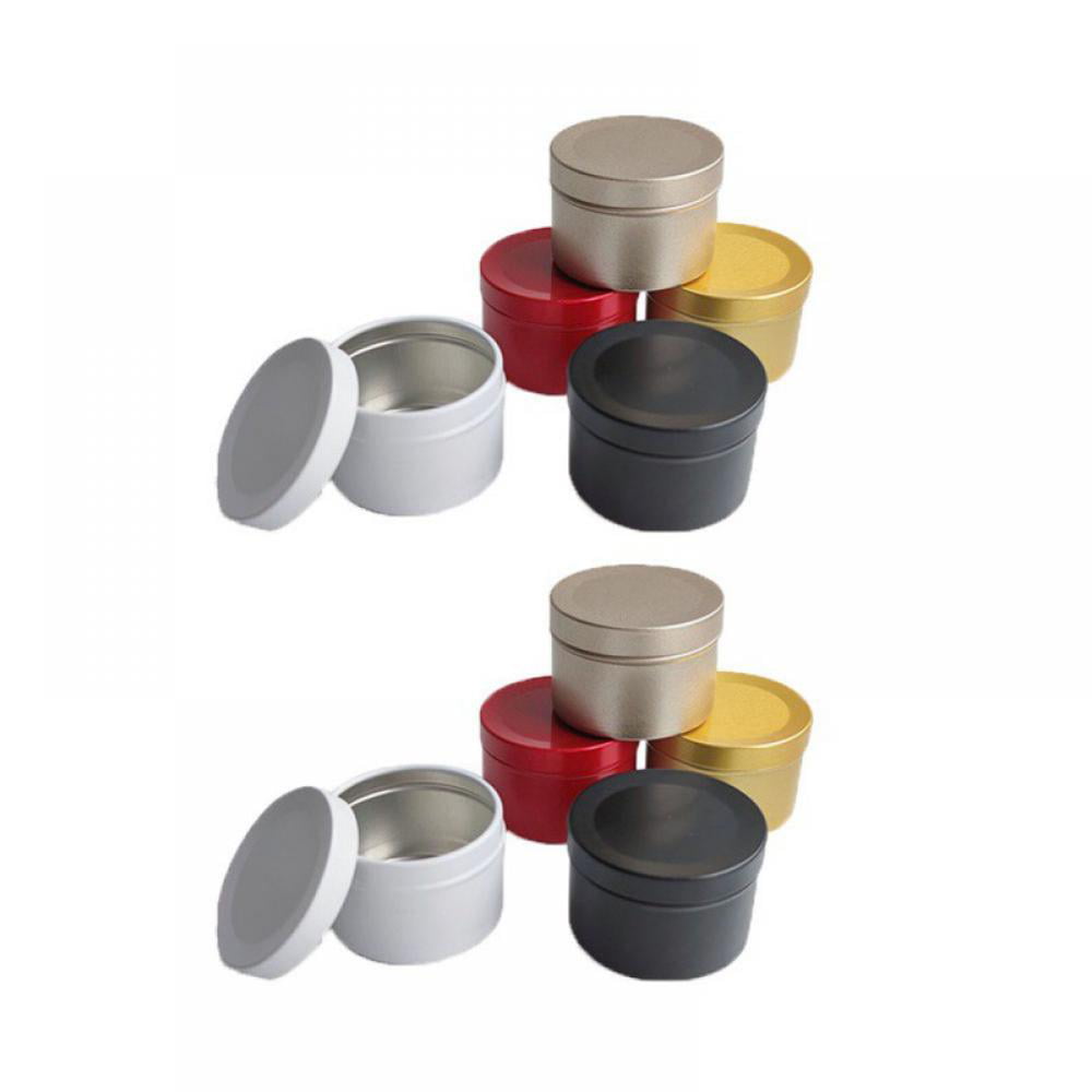 ABOOFAN 5Pcs aluminum can scented candles tin lipstick container tin cans  with lids cosmetics tins round candle tin coffee tin cream tins travel