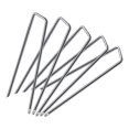 thumbnail image 3 of facefd Heavy Duty Anti Rust 50 Packs Galvanised Steel Garden Stakes Ground Anchor silver, 3 of 9