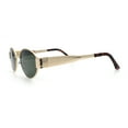 thumbnail image 6 of Classic 90s Oval Metal Rim Thick Mid Temple Fashion Sunglasses Gold - Green, 6 of 8