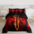 thumbnail image 2 of Castle Fairy Red Gamepads 3 Pieces Queen Comforter Set for Teens,Gradient Lightsaber Ultra Soft Bedding Sets,Video Game Bedding Comforter Set,Super Cozy Room Decor, 2 of 8