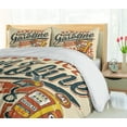thumbnail image 5 of Ambesonne Vintage Trucks Duvet Cover Sets, Grunge Gasoline Art, 2-King, Champagne Multicolor, 5 of 7