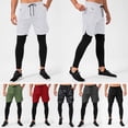 thumbnail image 3 of Pantalones deportivos para hombre Pantalones deportivos para mujer con bolsillos Leggings con forro 2 en 1 Pantalones cortos deportivos Ropa deportiva de entrenamiento Romacci Pantalones deportivos para hombre, 3 of 5