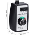 thumbnail image 3 of Controlador de velocidad, regulador de interruptor de controlador de velocidad electrónico continuo universal para ventilador de conducto de ventilador de motor TUNC Sencillez, 3 of 5