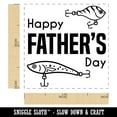 thumbnail image 2 of Happy Father's Day Fishing Lure Bait Self-Inking Rubber Stamp Ink Stamper - Pink Ink - Small 1 Inch, 2 of 7