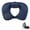 Blue, variant on MERILER Upgraded Rear Neck Support Inflatable U-Shaped Pillow: Portable, Multipurpose Travel Pillow with TPU Press Inflation