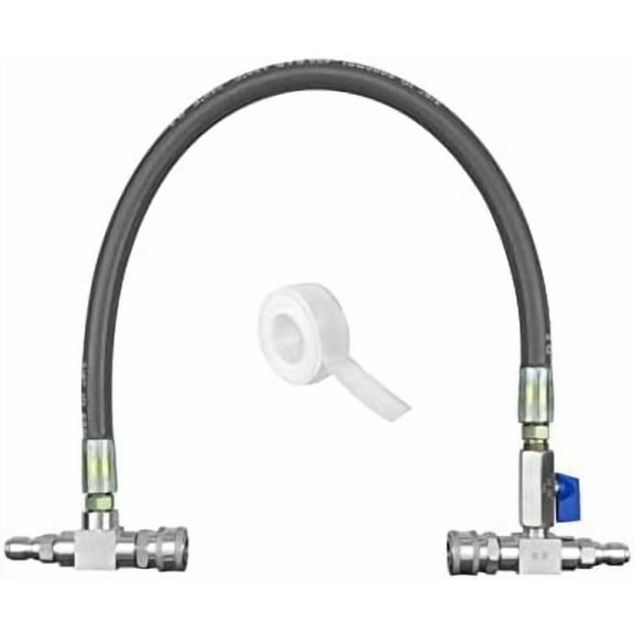 Chemical Injector Bypass Kit 3/8 Inch Fit for Pressure Washer, Stainless Quick Couplers, 6000 PSI$$Tools