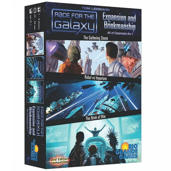 Rio Grande Games: Race For The Galaxy: Expansion & Brinkmanship - The Combined 1st Arc Expansions, Strategy Board Game, Ages 14 , 1-6 Players
