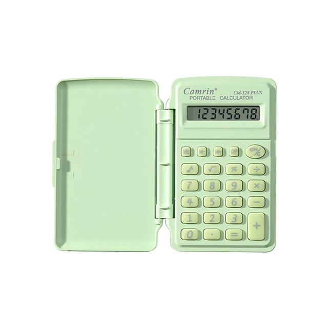 Usloyux Back to Study Scientific Calculator, Mini Portable Teen Calculator with Large 8-Digit LCD Display, Basic Standard Plastic Calculator for Home Study Office, Flip Cover Design Candy Colors