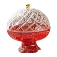 thumbnail image 4 of Frutero, bombonera con tapa, decoración de mesa elevada, recipiente decorativo para aperitivos Rojo transparente, 4 of 9