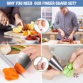 thumbnail image 3 of Protector De Dedos Para Cortar, 8 Uds., Pelador De Protección Ajustable Para Evitar Dañar El Aparato De Cocina Para Cortar Alimentos, Pelar Verduras, Frutas Y Nueces Muyoka Hogar, 3 of 7