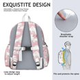 thumbnail image 5 of White Dogs and Flowers Backpack for School,Cute School Bag,Schoolbag with Adjustable Shoulder Straps & Padded Back,13.4"x11"x4.7", 5 of 6
