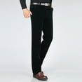thumbnail image 4 of Dagegui Men's Work Pants No Belt Corduroy Straight Leg Pants with Pockets Green L, 4 of 6