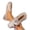 Champagne, variant on Satin Bow Pumps,Champagne Dress Heels,Pointed Toe Block Heels,Women Satin Bow Pointed Toe Block Heel Pumps Champagne Slip On Dress Heels for Wedding Party,Champagne 5.5