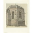 thumbnail image 2 of Gerrit Hulseboom 12x14 Gold Ornate Wood Frame and Double Matted Museum Art Print Titled - Oude Kerk Van Vaassen (1794 - 1863), 2 of 4