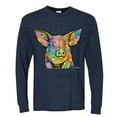 thumbnail image 3 of Dean Russo The Pig Animal Lover Mens Long Sleeve Shirt, Vintage Heather Navy, Small, 3 of 6
