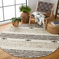 thumbnail image 2 of SAFAVIEH Natura Kyle Striped Area Rug, Black/Ivory, 8' x 8' Round, 2 of 8