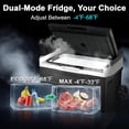 thumbnail image 2 of YHH 32QT(30L) 12 Volt Portable Refrigerator, Electric Cooler 12/24V DC & 110-240V AC, -4°F~68°F Dual Mode Portable Freezer, 12V Car Fridge with Pull Rod & Wheels for Camping Truck RV Boat, 2 of 4