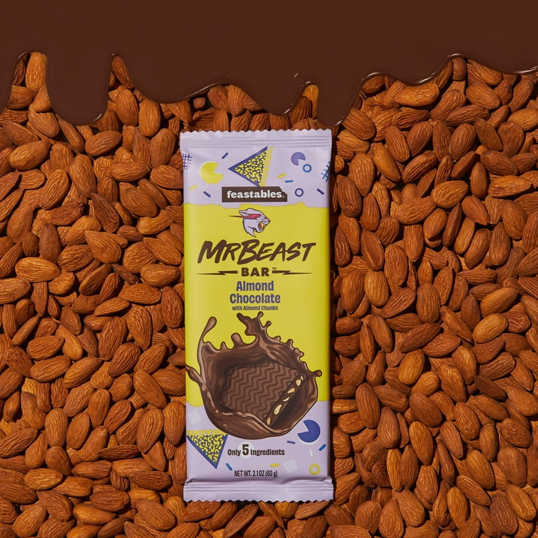 Feastables MrBeast Almond Chocolate Bar, 2.1 oz, 1 Bar 