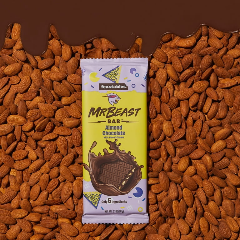 Feastables MrBeast Almond Chocolate Bar 2.1 oz 60g 1 bar 