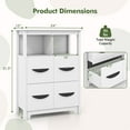 thumbnail image 3 of Gymax 24'' Floor Cabinet w/ 2 Open Compartments & 2 Drawers Anti-tipping Kit Hallway, 3 of 10
