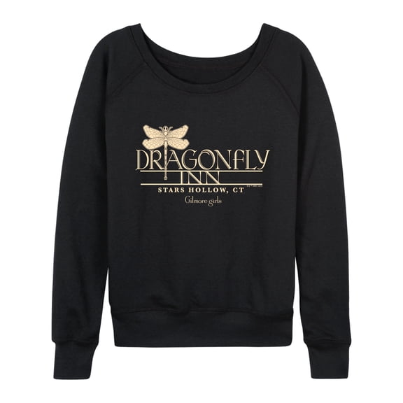 Gilmore Girls - Dragonfly Inn Lightweight French Terry Wide Neck Long Sleeve Graphic Shirt