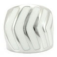 thumbnail image 3 of Rhodium Brass Ring with No Stone for Women No Stone Stone Color Style 0W310 Size 6, 3 of 7