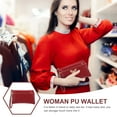 thumbnail image 5 of WHAMVOX Woman Long PU Wallet Storage Handbag 1 Set for Lady Female Red, 5 of 6
