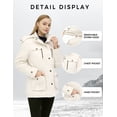 thumbnail image 5 of WenVen Women's Winter Jacket Puffer Coat Windrproof Warm Zipper Outerwear Beige XL, 5 of 8