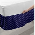 thumbnail image 2 of Anchor Bed Skirt, Checkered Pattern with Chain and Marine Ocean Cruise Vacation, Elastic Bedskirt Dust Ruffle Wrap Around for Bedding Decor, 4 Sizes, Royal Blue White, by Ambesonne, 2 of 2