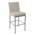 thumbnail image 2 of Home Square 2-Piece 26" Faux Leather Counter Stool Set in Cream/Gray, 2 of 8