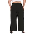 thumbnail image 5 of WUJINXIA Womens Plus Size High Waist Drawstring Wide Leg Palazzo Pants Casual Daily Trousers With Pockets 1X-5X, 5 of 6