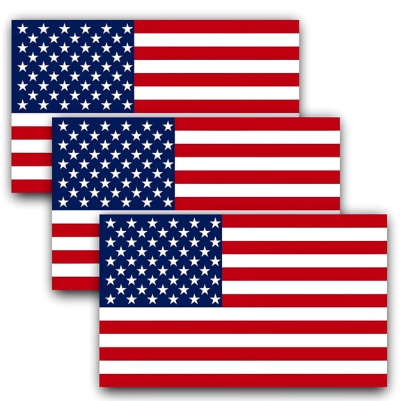 CCOCC 5 X 3 Inch American US Flag Decal - Patriotic Stars Reflective Stripe USA Flag Car Stickers - Car Decals Support US Military