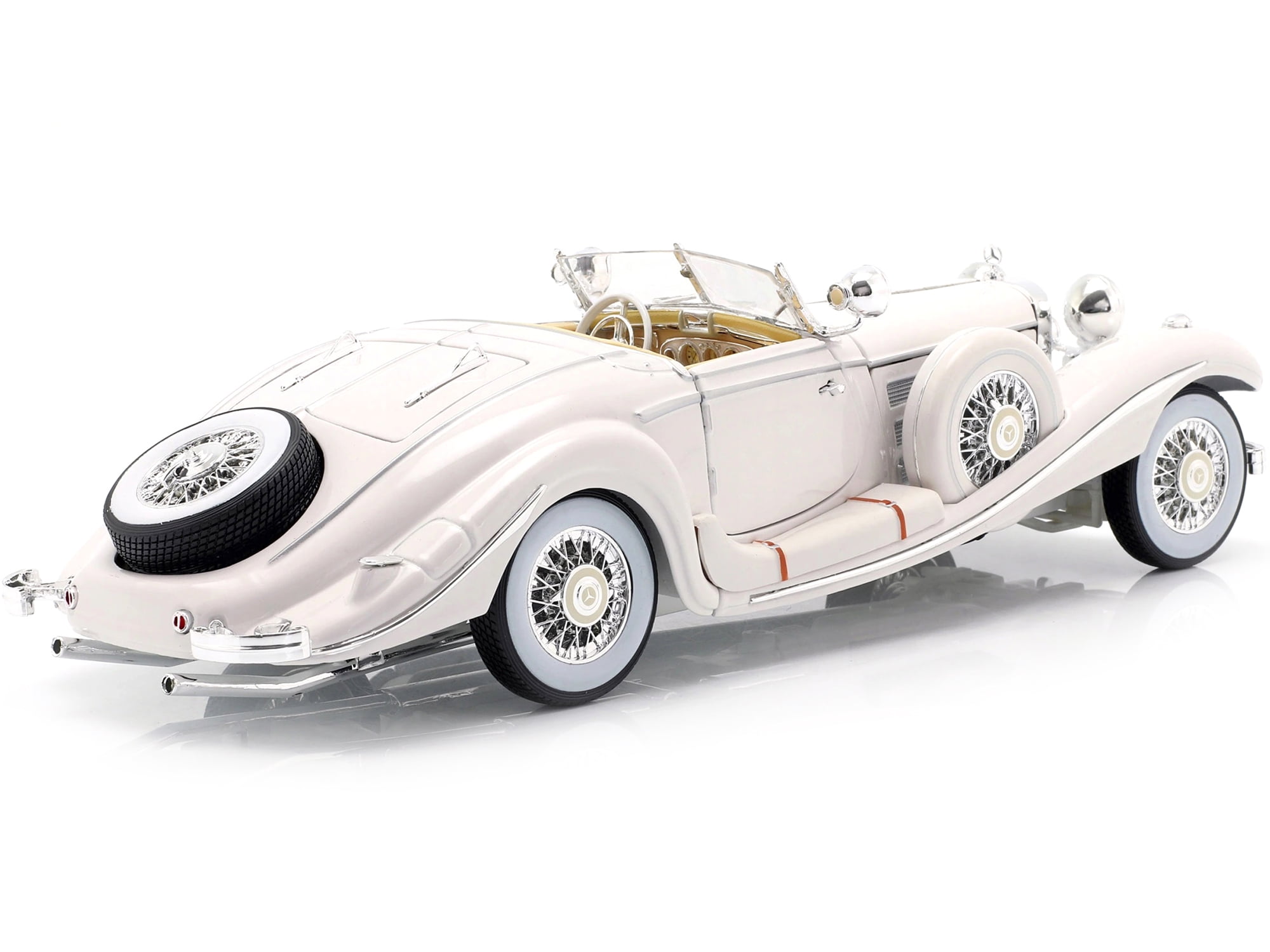 1/18 1936 メルセデスベンツ ミニカー 500K 全開閉 ホワイト 1/18 1936 メルセデスベンツ ミニカー 500K 全開閉 ホワイト