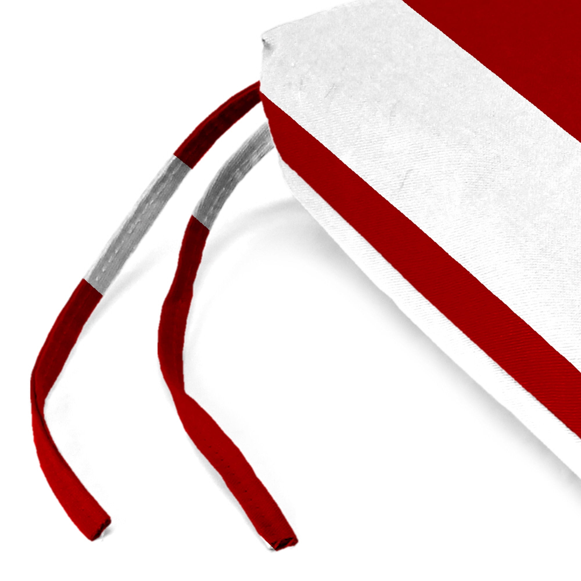 Jordan Manufacturing 48" x 18" Cabana Red Stripe Rectangular Outdoor Settee Swing Bench Cushion with Ties