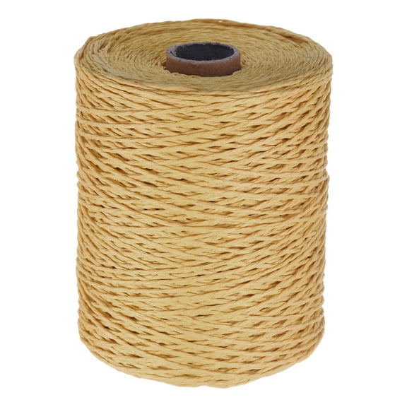 Uxcell 328 Yards Raffia Ribbon, 2mm Raffia Twine Wrapping Ribbon Paper String Craft Wire for Gift Wrapping DIY Projects Flower Bouquet Making Decoration, Khaki