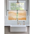 thumbnail image 3 of Sheer Curtains 54 Inch Length 2 Panels Set for Kitchen, Orange Ombre Mountain Semi Sheer Curtains for Windows, Nature Abstract Art Marble Gradient Voile Window Treatments Rod Pocket Curtain, 3 of 7