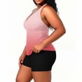 thumbnail image 7 of Nfurl Tankini Bathing Suits for Women Plus Size Two Piece V Neck Tankini Swimsuit with Shorts Trendy Modest Swimsuits Ladies Swimwear Orange,Size XXXL, 7 of 7