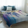 thumbnail image 4 of Spring Blooms Botanical Blanket Soft Cozy Warm Throw Blanket for Couch, Plush Fuzzy Flannel Fleece Blankets for Sofa, Purple Blue Eucalyptus Bed Blankets Lightweight Gifts for Women, 40"x60", 4 of 9