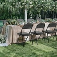 thumbnail image 6 of CONCETTA 10-Pack Sturdy Metal Folding Chairs, Modern, Waterproof, Black (Set of 10), 6 of 7