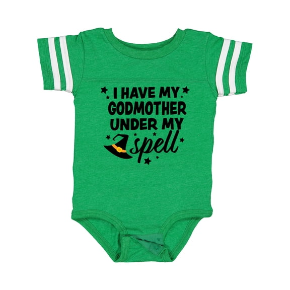 Inktastic I Have My Godmother Under My Spell with Cute Witch Hat Boys or Girls Baby Bodysuit