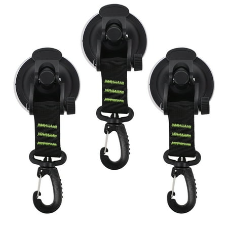 

FRCOLOR 3 Pcs Suction Cup Anchors with Securing Hook Tie Down Suction Cup Securing Hook
